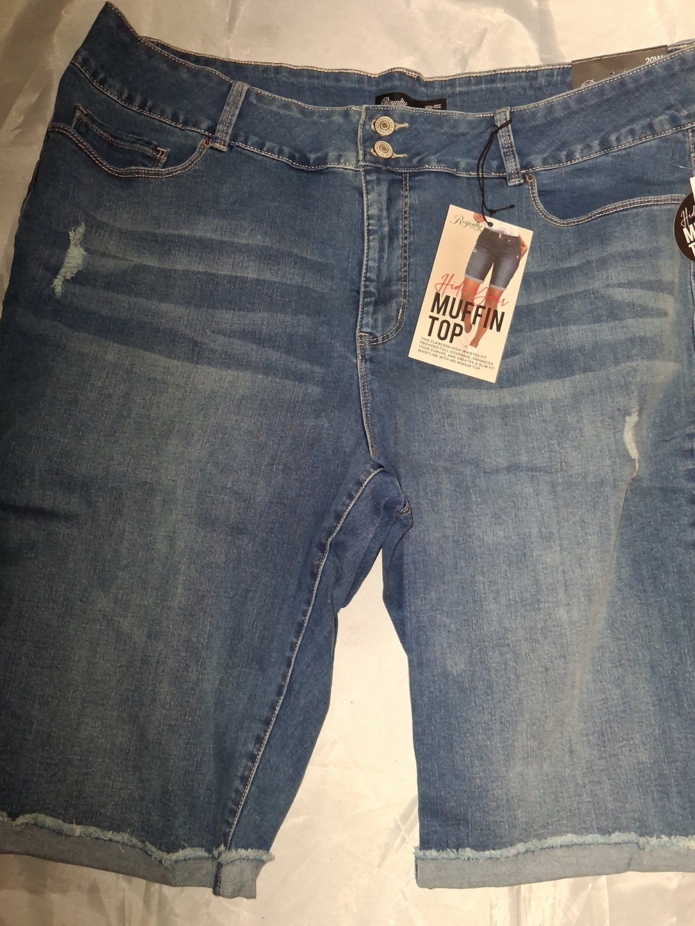 Royalty For Me Blue Boyfriend Bermuda Shorts